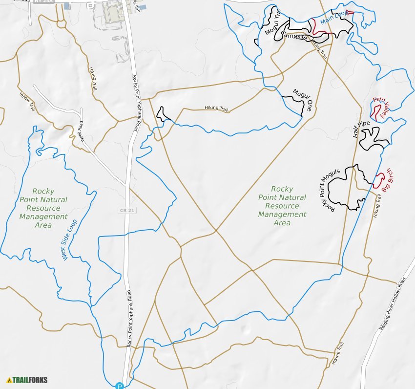 Rocky Point Trail Map Rocky Point, New York Mountain Biking Trails | Trailforks