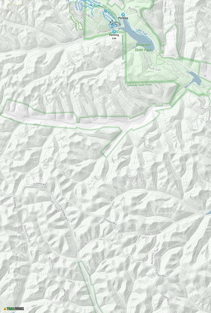 Shawnee State Park West Portsmouth Mountain Biking Trails Trailforks   Shawnee State Park 1558657128 Trail Map 