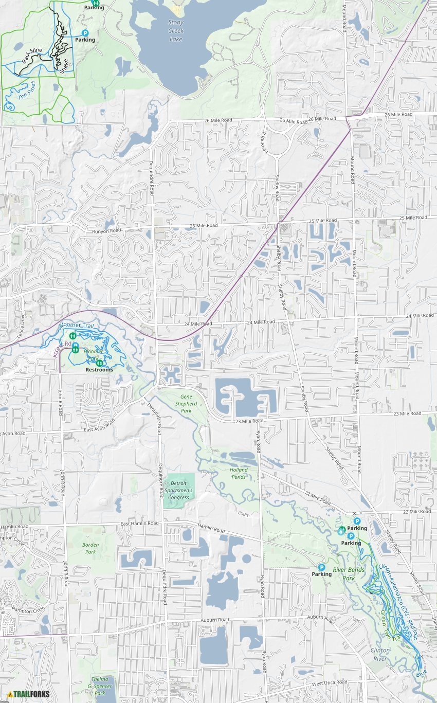 Shelby Township Michigan Map Shelby Township, Michigan Mountain Biking Trails | Trailforks