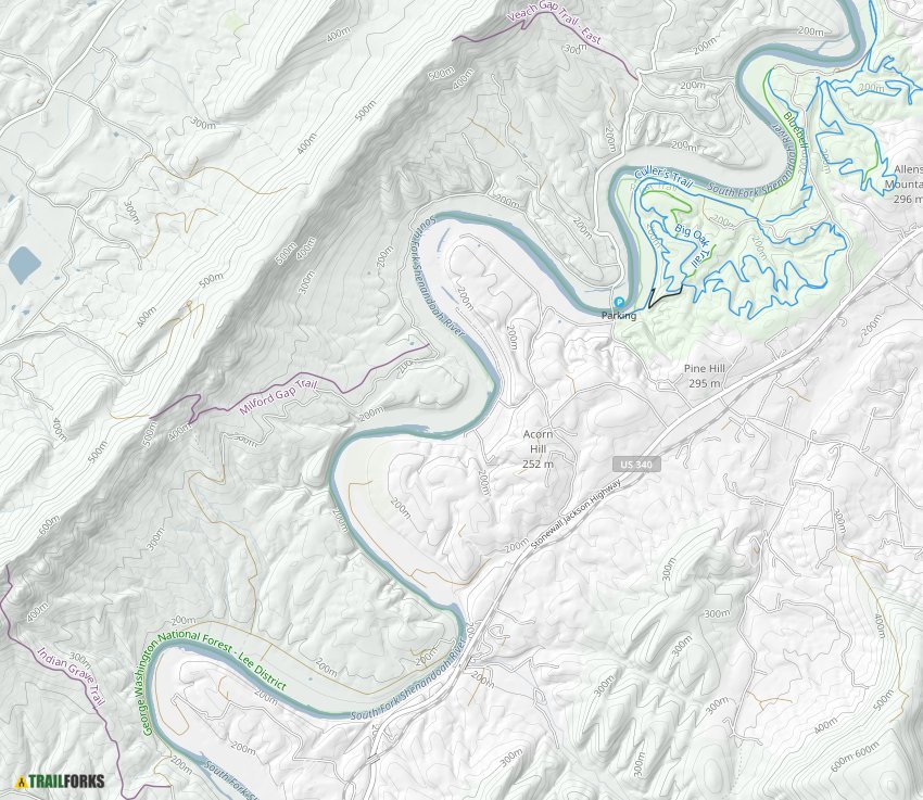 shenandoah river map