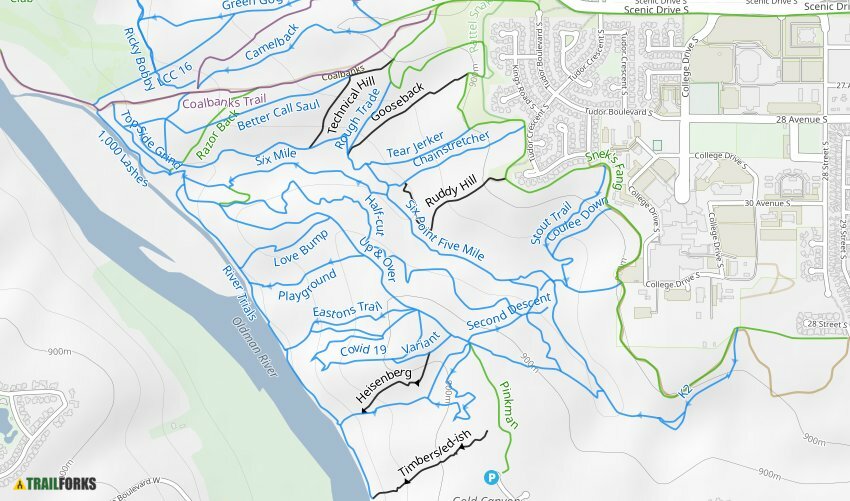 Six Mile Coulee, Lethbridge Mountain Biking Trails Trailforks