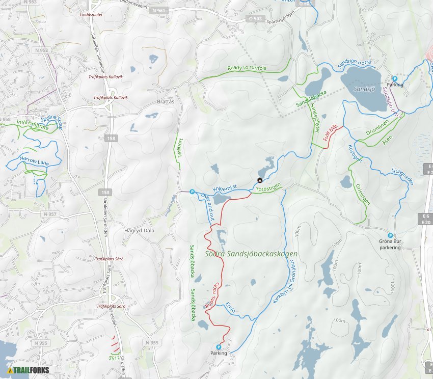 Södra Sandsjöbacka, Kungsbacka Mountain Biking Trails | Trailforks