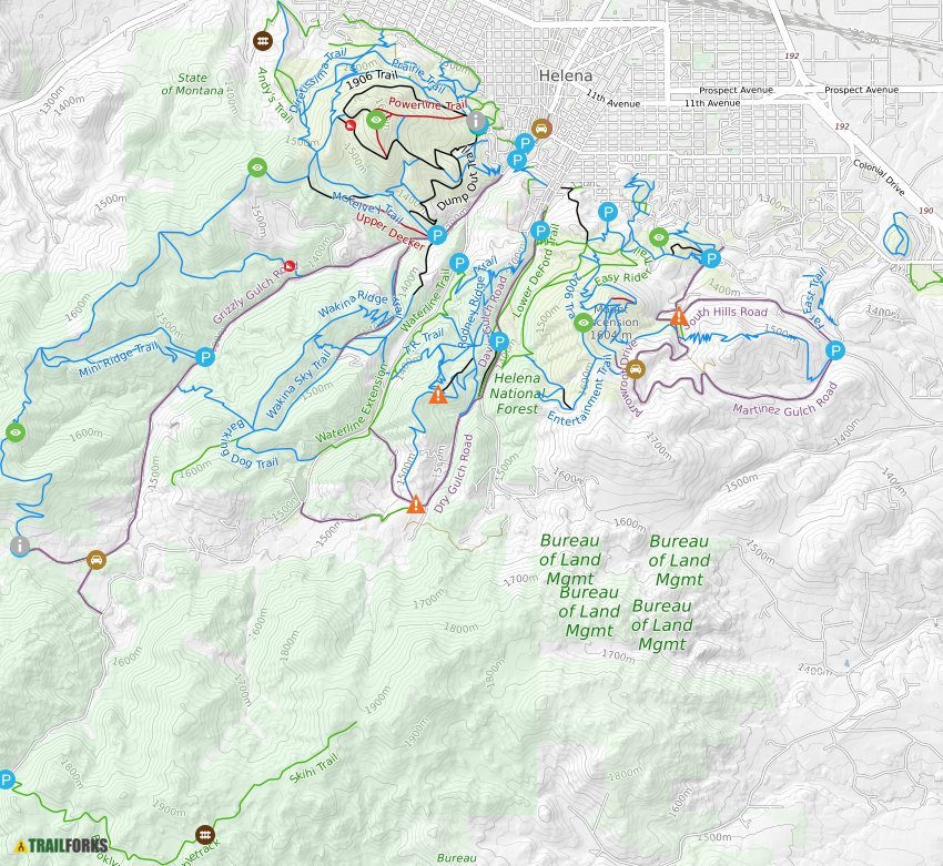 Mount Helena Trail Map South Hills Mountain Biking Trails | Trailforks