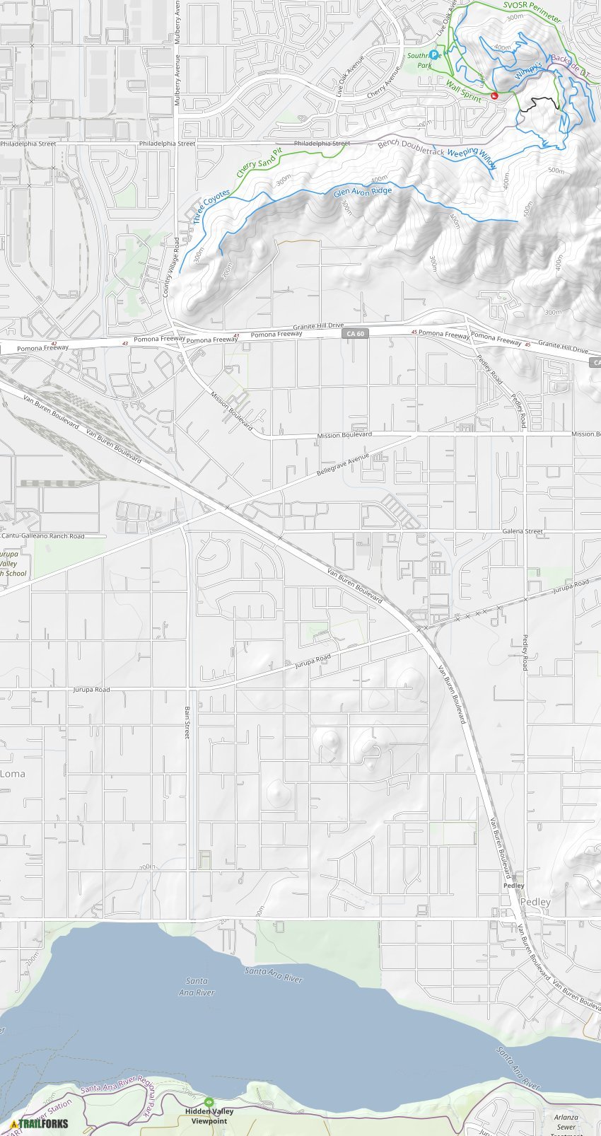 Southridge, Fontana Mountain Biking Trails Trailforks