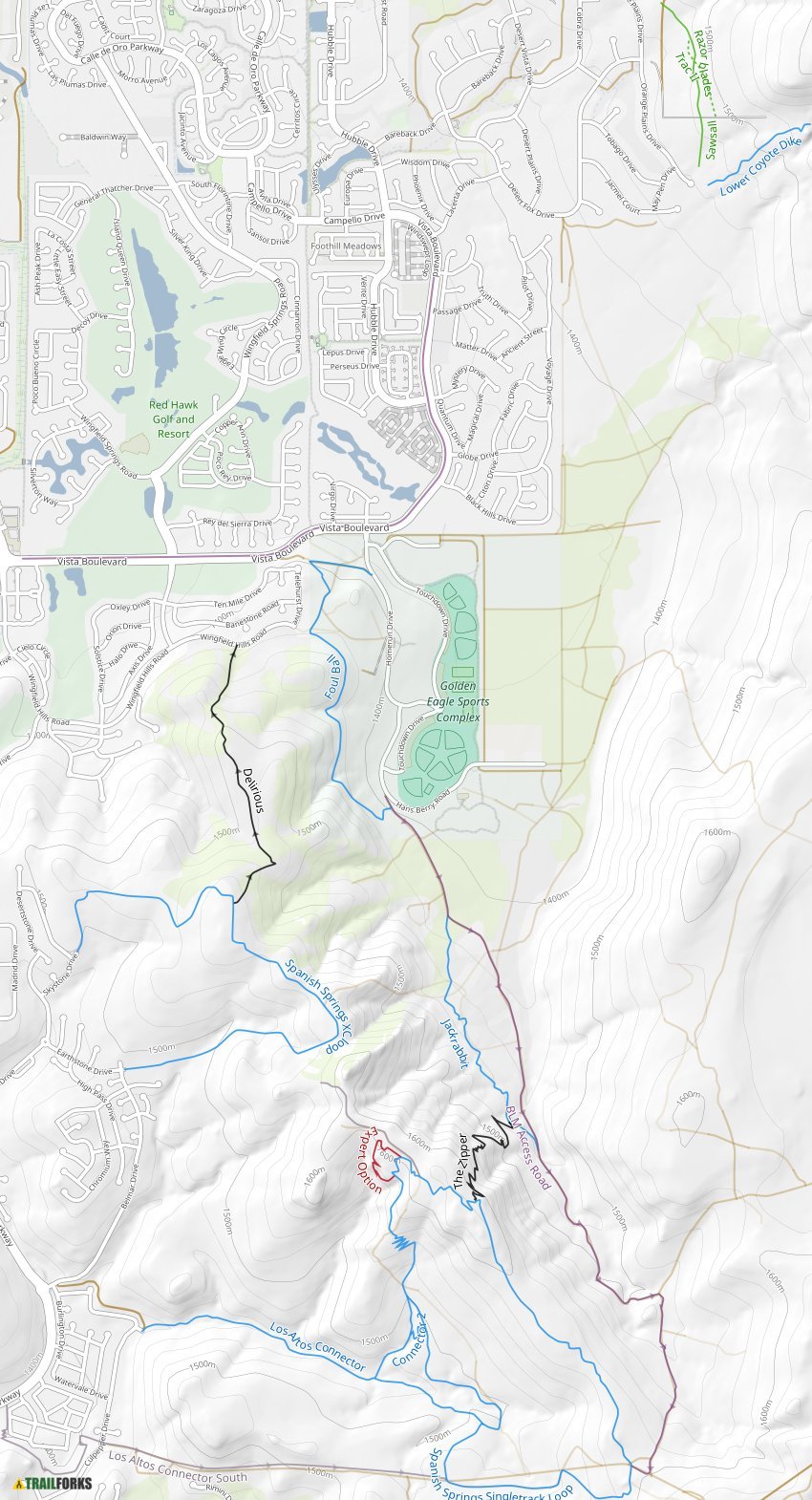 Spanish Springs Mountain Biking Trails Trailforks