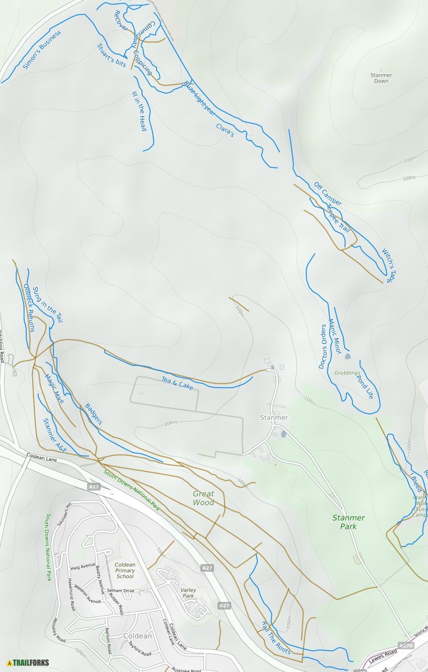 stanmer park mountain bike trails