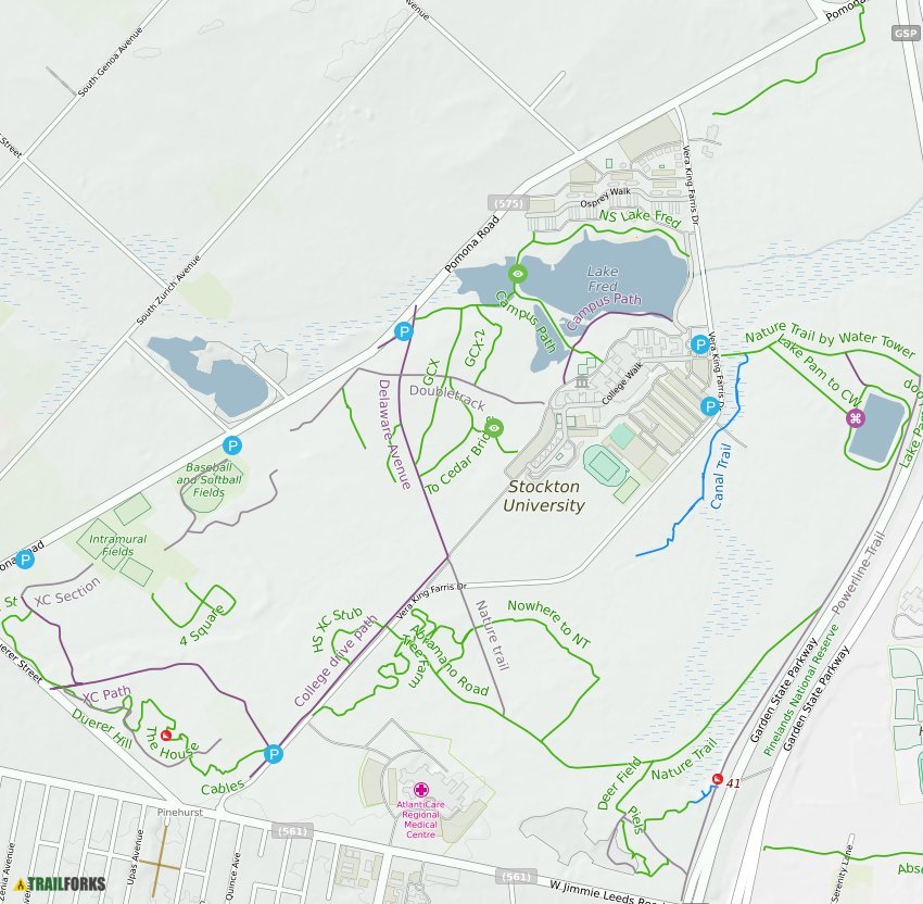Stockton University Mountain Biking Trails Trailforks