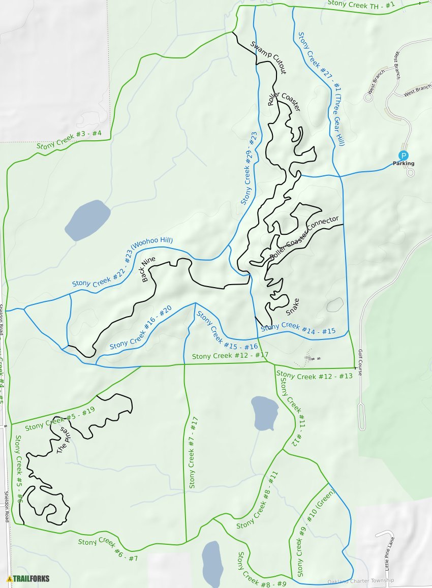 Stony Creek Metropark Map Stony Creek Metropark Mountain Biking Trails | Trailforks