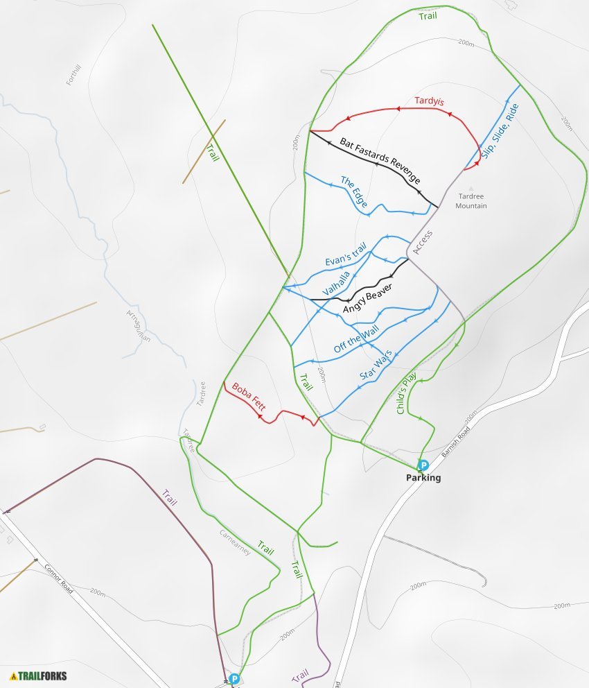 Tardree Forest, Antrim Mountain Biking Trails Trailforks