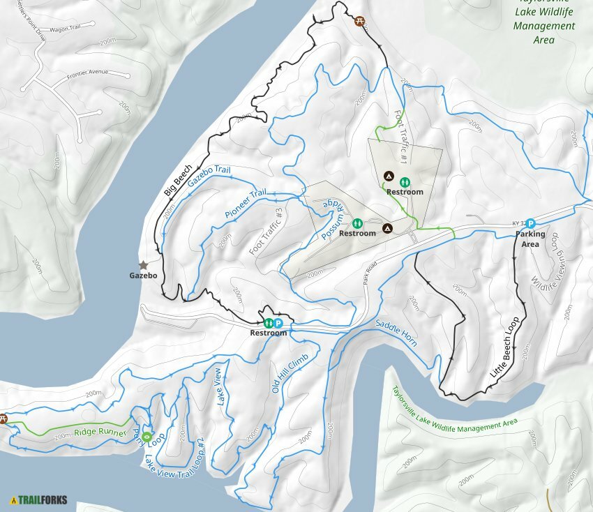 Taylorsville Lake State Park, Taylorsville Mountain Biking Trails
