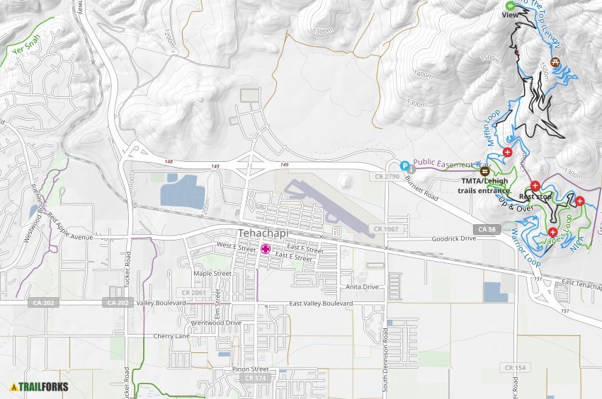 Tehachapi, California Mountain Biking Trails Trailforks