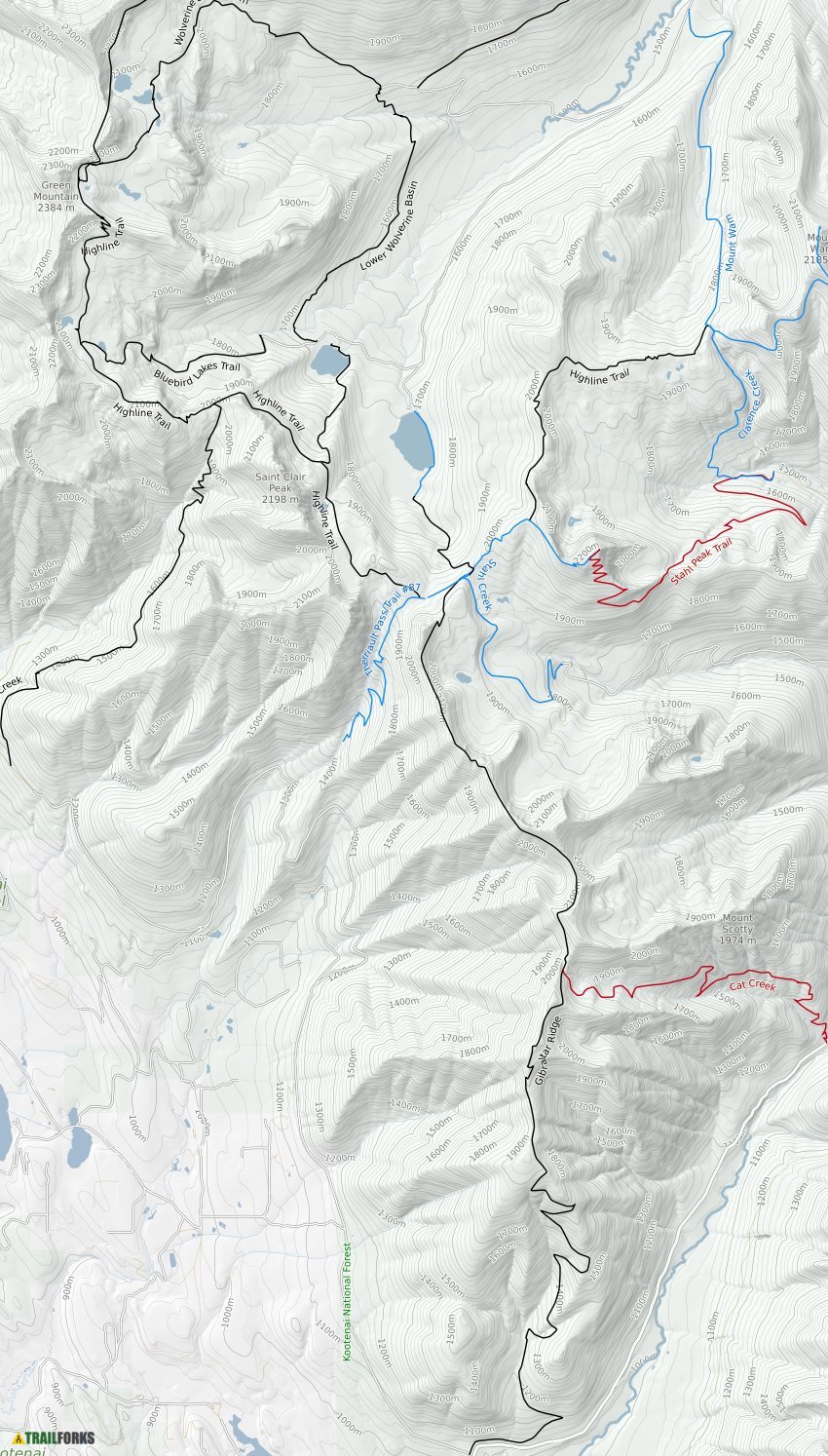 Ten lakes outlet trailhead