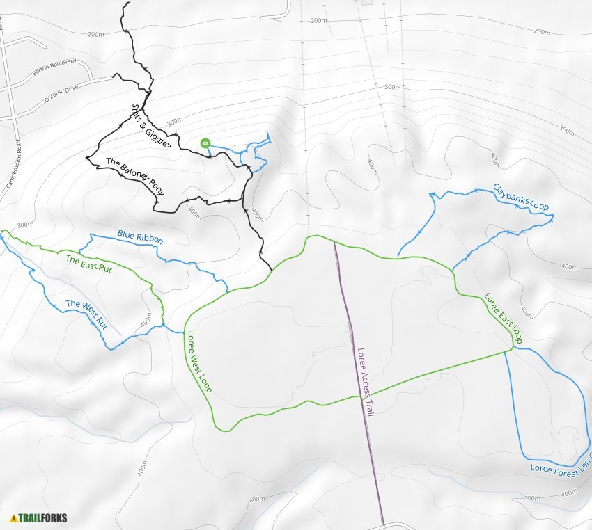 Blue mountain bike store park trail map