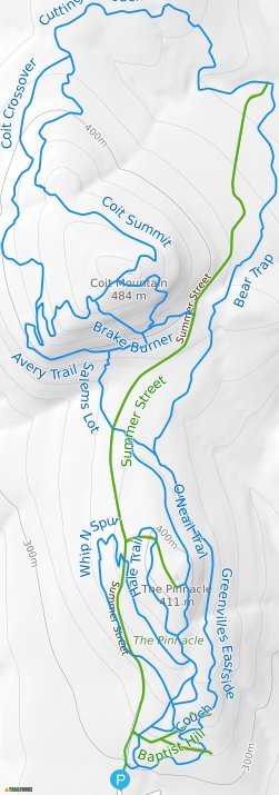 Pinnacle Mountain Trail Map The Pinnacle, Newport Mountain Biking Trails | Trailforks