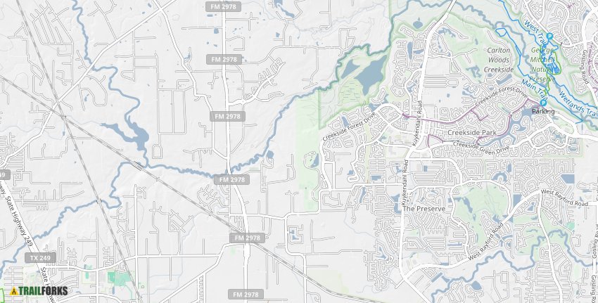 Map Of The Woodlands The Woodlands, Texas Mountain Biking Trails | Trailforks