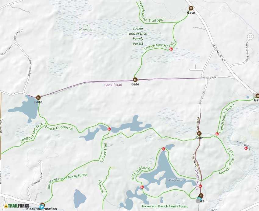 Tucker and French Family Forest, Kingston Mountain Biking Trails