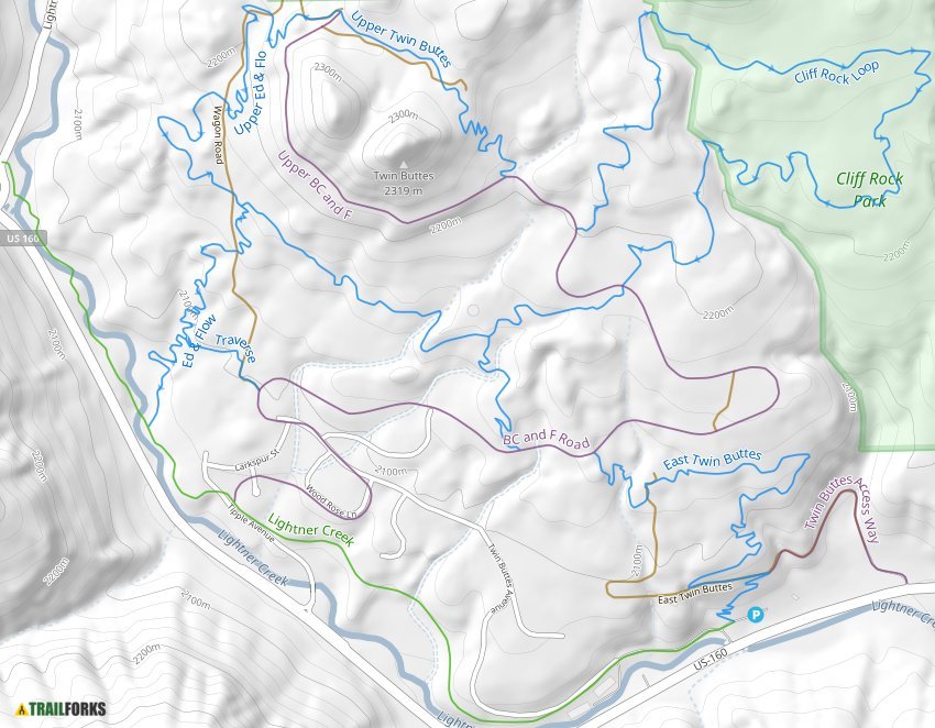 Durango Bike Trails Map Twin Buttes, Durango Mountain Biking Trails | Trailforks