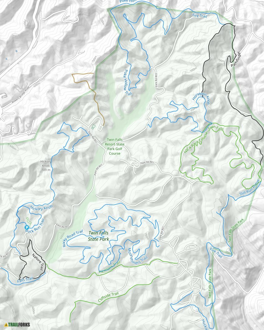 Twin Falls Resort State Park Mountain Biking Trails Trailforks