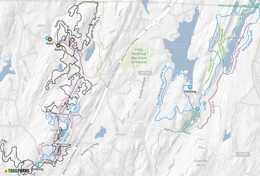 Bigelow Hollow Trail Map Union, Connecticut Mountain Biking Trails | Trailforks