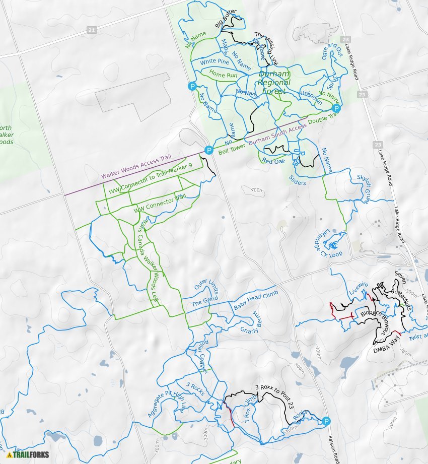 Uxbridge Ontario Mountain Biking Trails Trailforks