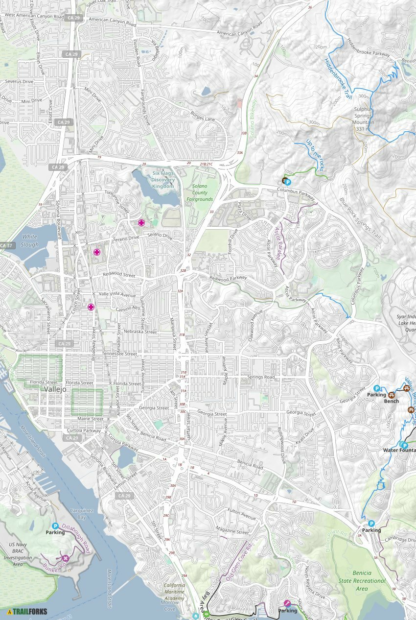 Vallejo, California Mountain Biking Trails | Trailforks