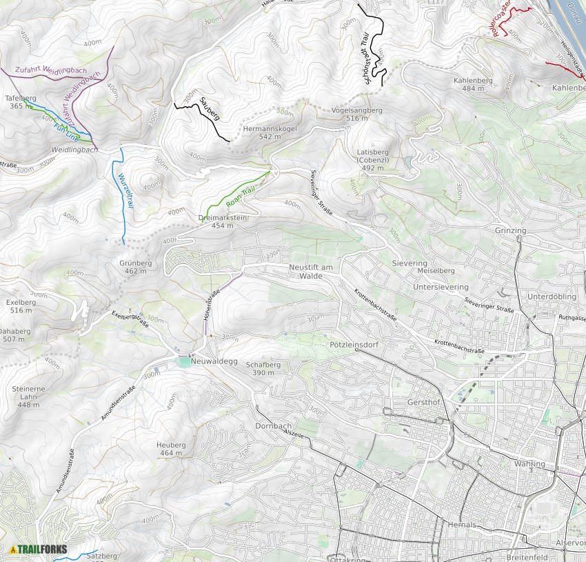Vienna Mountain Biking Trails Trailforks