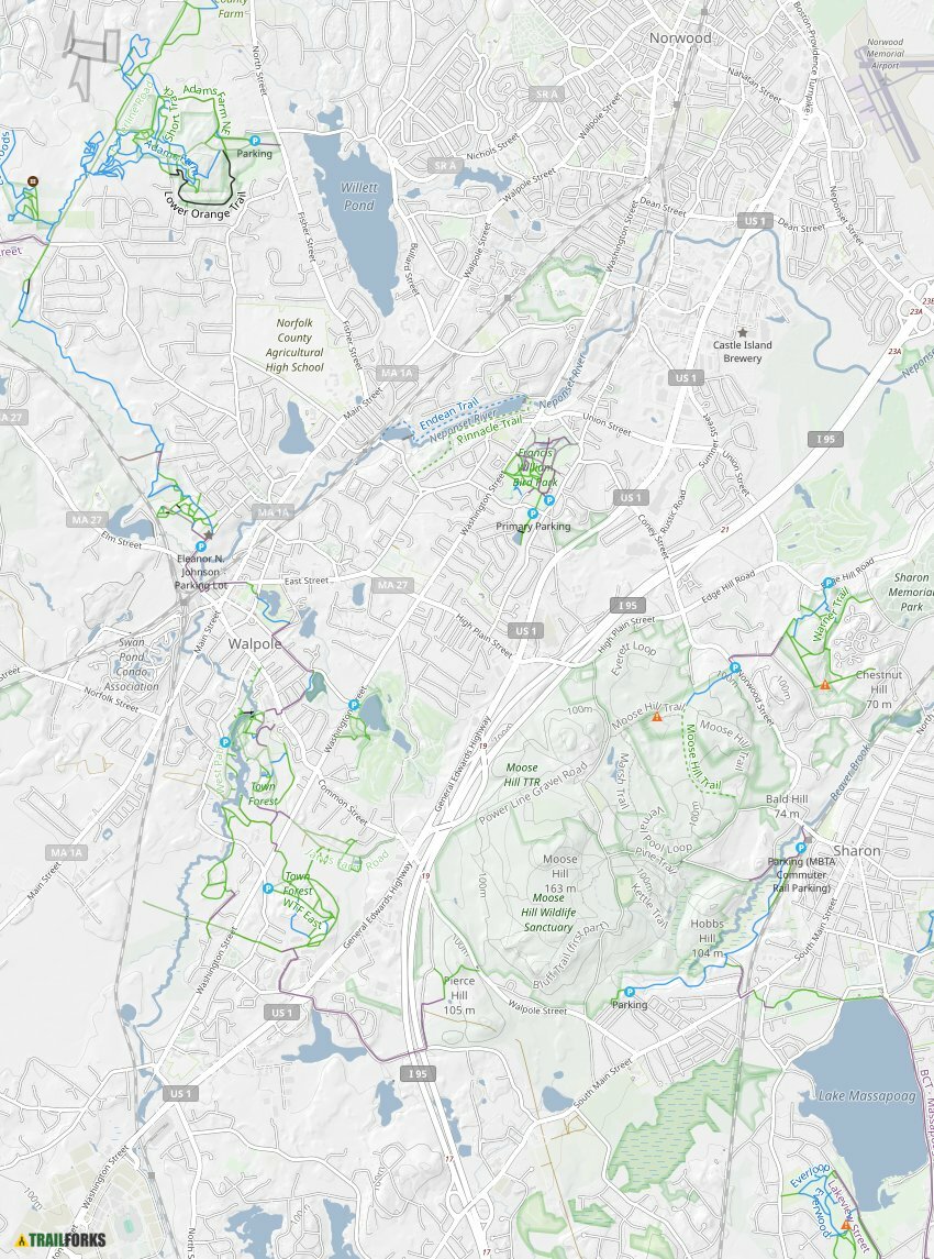 Walpole, Massachusetts Mountain Biking Trails Trailforks