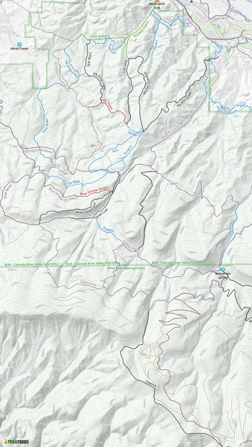 West Eagle Mountain Biking Trails 