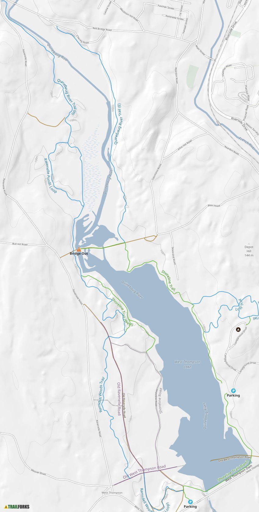 West Thompson Lake Mountain Biking Trails Trailforks
