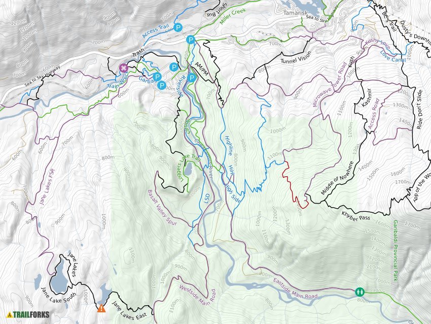 Whistler Bike Trail Map Whistler South Cra Mountain Biking Trails | Trailforks