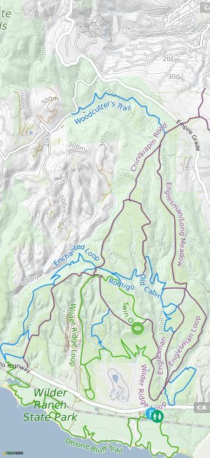 wilder ranch state park map Wilder Ranch Mountain Biking Trails Trailforks wilder ranch state park map