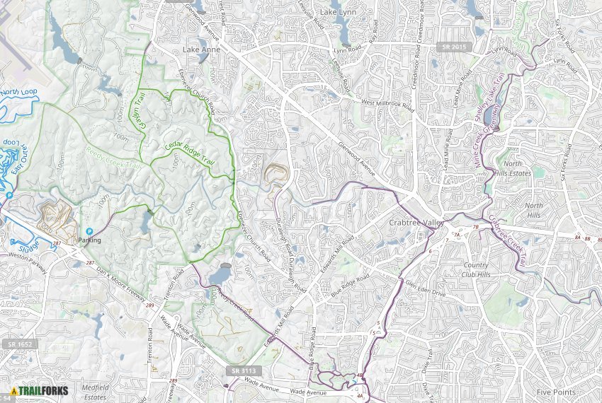 umstead mountain bike trails