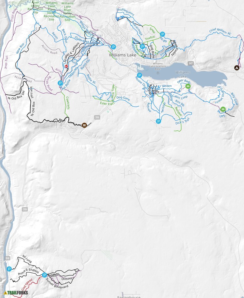 Williams Lake, British Columbia Mountain Biking Trails | Trailforks