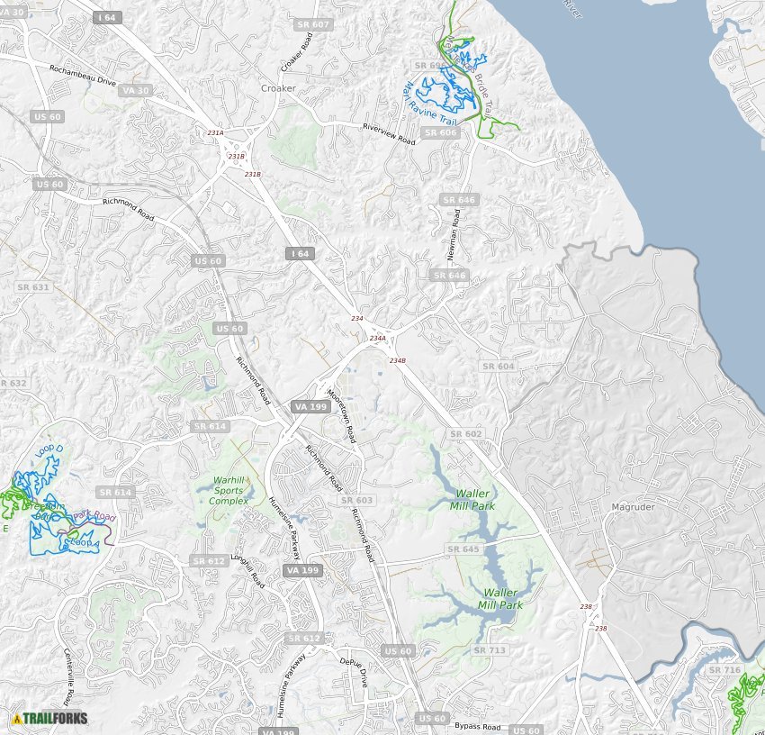 Williamsburg, Virginia Mountain Biking Trails Trailforks
