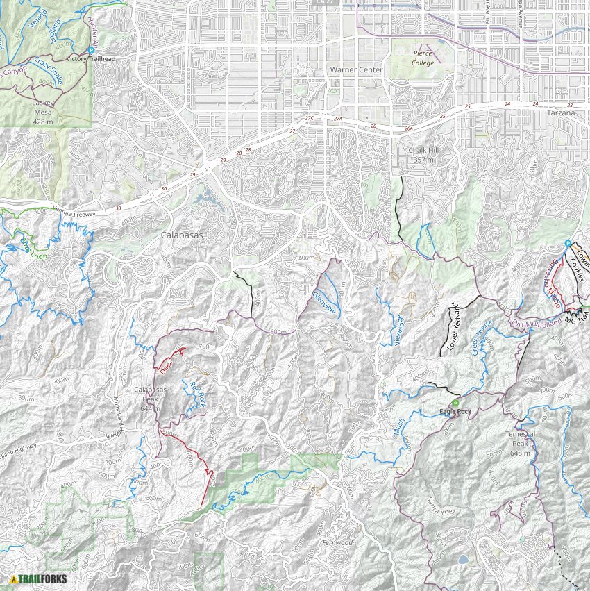 Woodland Hills, California Mountain Biking Trails Trailforks