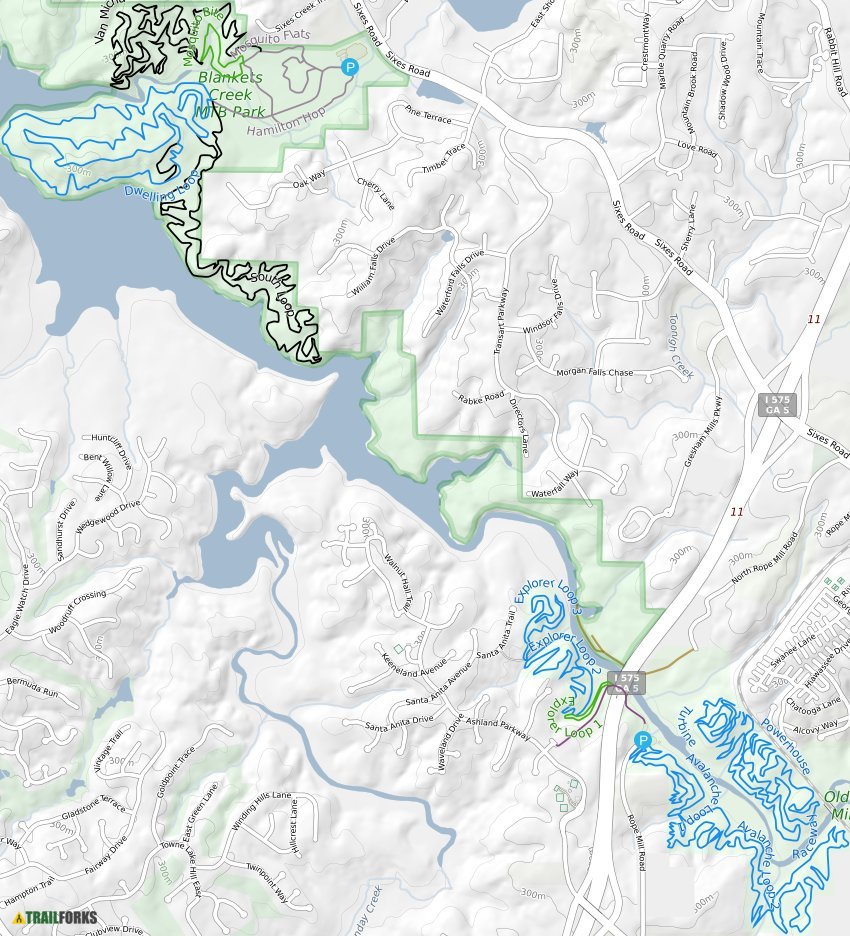 Blankets Creek Trail Map Woodstock, Georgia Mountain Biking Trails | Trailforks