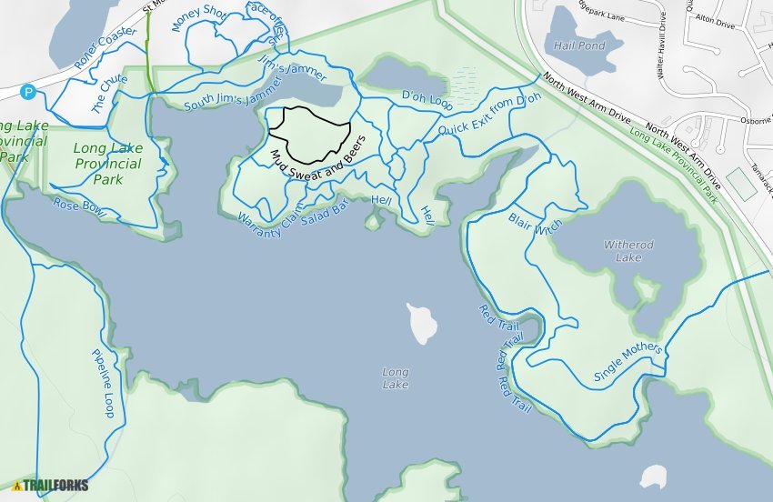 Long Lake Trail Map Long Lake Provincial Park Mountain Biking Trails | Trailforks