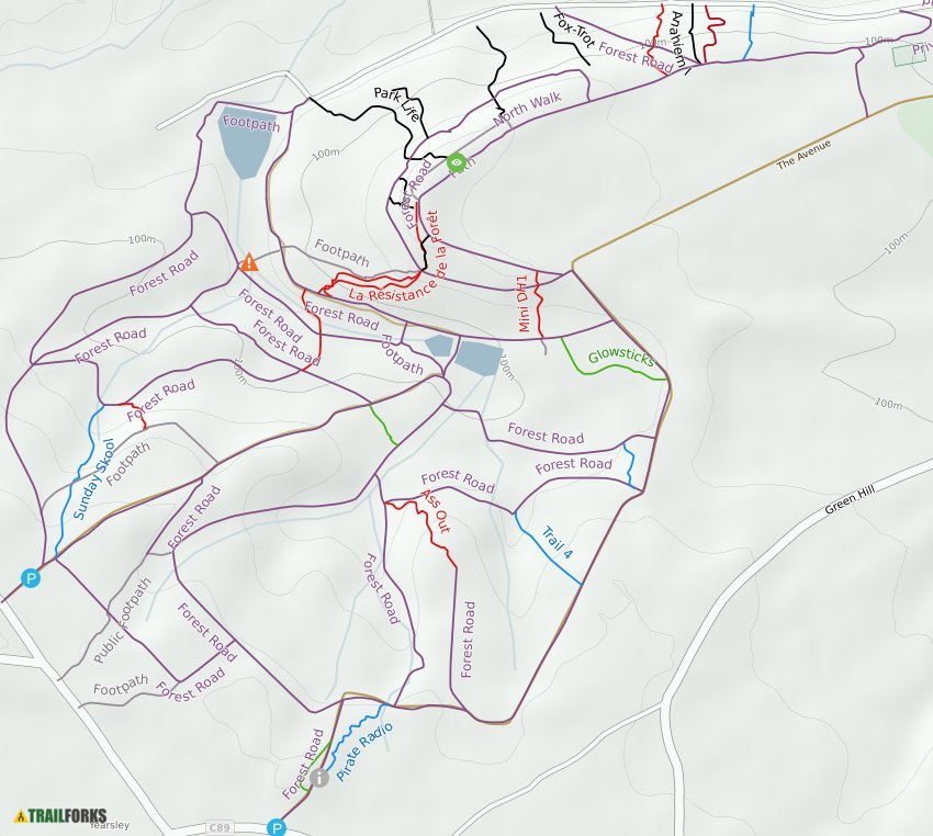 Yearsley Woods Mountain Biking Trails Trailforks