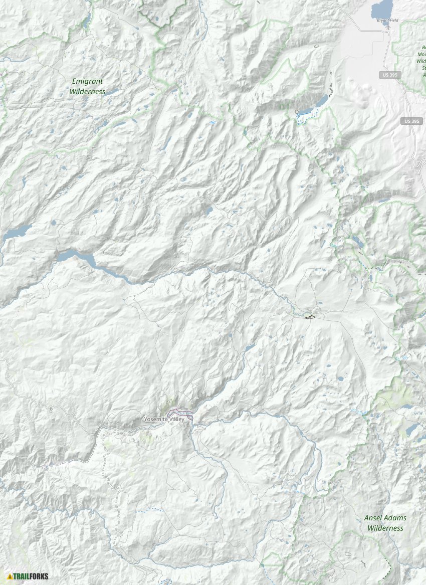 Yosemite National Park, Yosemite Hiking Trails Trailforks