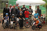 IMBA's "Take a kid Mt biking Day" Anacortes Community Forest Lands.  IMBA provided juice, cookies, and number plates for all the crew of little shredders.  All ages here from 3-55.