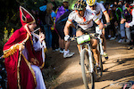 Miguel Martinez was leading the race a couple of climbs later, with Mortiz Milatz hot on his tail. Clearly Martinez has angered the Pope somehow.