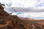Third place finisher Cam Zink back flips the Oakley Icon Sender during finals at Red Bull Rampage, in Virgin, UT, USA, on 13 October, 2013.