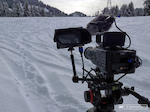 Behind the scenes on the "Gstaad-Scott Freestyle Winter Camp" shoot