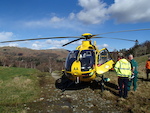 First responders, the Ambulance service and Yorkshire Air Ambulance saving the day.