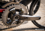 Behold the Shimano XTR 9000. The newly designed crankset allows for 3x, 2x, or 1x11. Shimano opted for an 11 X 40 cassette, stating that 40 is a much shorter shifting distance than 42, and therefore more efficient.
