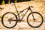 Kulhavy's S-Works Epic.  This bike is set-up pretty close to stock. Note the mega steep seat angle and low front end.