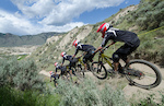 A sequence of one of the racers from today's Race the Ranch event at the Kamloops Bike Ranch.