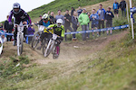 Battling it out bar to bar elbow to elbow to get through to the finals during The Schwalbe British 4X National Championship at Moelfre Hall, Moelfre, United Kingdom. 11July,2015 Photo: Charles Robertson