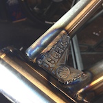 Custom etched headtube gussets