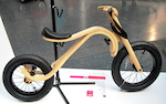 The Leg&amp;Go push bike was an award winner at Eurobike. The laminated hardwood chassis was exquisitely made. 

Eurobike 2015